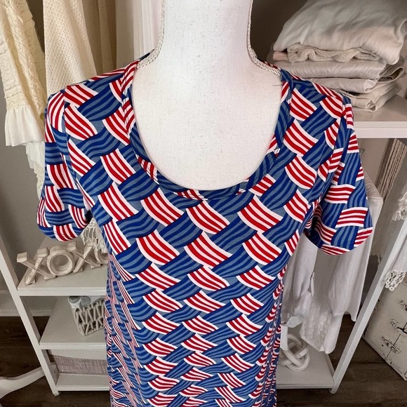 *Lularoe Women's Size Small Dress Patriotic fourth of July #1064 - Picture 12 of 13